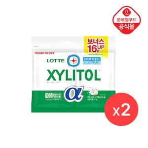 [롯데] 자일리톨 알파 오리지날 102g 리필 X 2개입