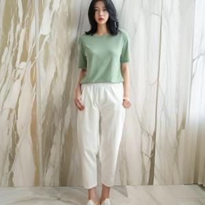 [다잇템][다잇템] 여자 고무줄 스판바지 이지 탱크 H라인 면원단