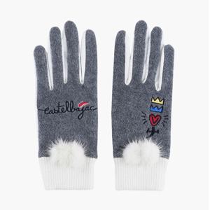 [까스텔바작]여성 컬러 포인트 양손 장갑 BGCWGL702CH_CC