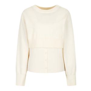 [JJ JIGOTT][JJ지고트]크롭 레이어드 풀오버 니트 GP3P1PO321_DG