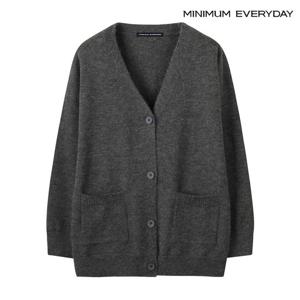 [미니멈][미니멈 에브리데이]루즈핏 포켓 브이넥 버튼 가디건 (EB4CK022D)