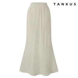 [탱커스]플리츠 밴딩 머메이드 롱 스커트 (TX4SK010L0)