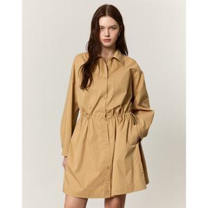 아떼 바네사브루노 여성 25SS 베이지 포켓 면혼방 셔츠형 원피스 VLDR5B205I2