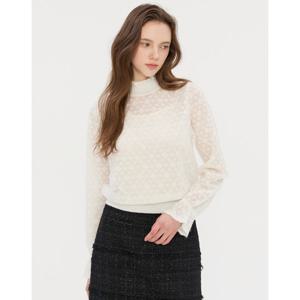 질스튜어트 뉴욕 여성 25FW 시즌오프 아이보리 짜임 울혼방 니트 JSSW5D330IV