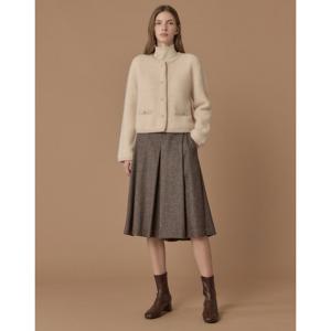 질스튜어트 뉴욕 여성 25FW 세피아 턱장식 울혼방 하프팬츠 JSPA5D480S2