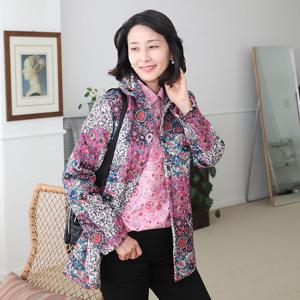 [쉬즈마담]J31754 가볍게 툭 조각 누비 자켓 50대 엄마옷