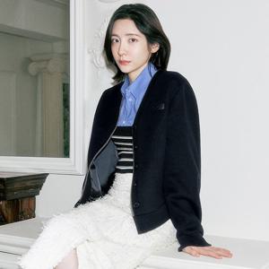 [쥬크]니트 트리밍 핸드메이드 숏 코트Z254MSG507