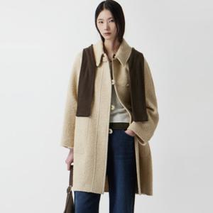 [쥬크]모직 부클 하프 코트 Z254MSG535