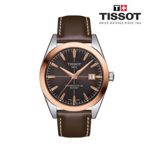 [티쏘]Gentleman 젠틀맨 파워매틱 80 실리시움 18K 골드 T927.407.46.291.00