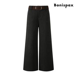[보니스팍스(여성의류)]모던 오피스룩 와이드 벨티드 슬랙스 XPCPT006M0
