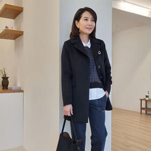 [쉬즈마담]J31772 도나 테일러드 울 하프코트 하객룩 울코트