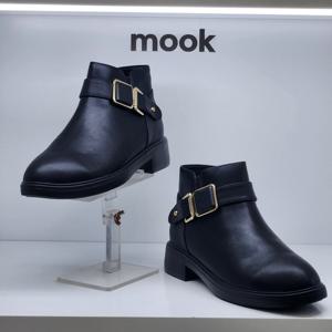 [무크]여성 스퀘어장식 숏 앵클 경량몰드 부츠 322606 AA TZFY1S