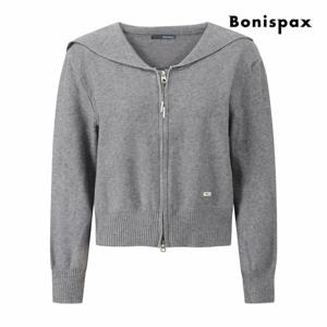 [보니스팍스] 세일러 카라 집업 니트 가디건 (XQ1KG007M0)