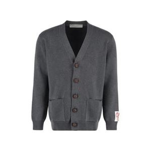 골든구스 코튼 니트 V넥 버튼 가디건 GMP00946P000662 60304 gre