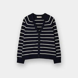 [지오다노]우먼 05356506 단가라 브이넥 단추 면 니트 봄 가디건 356506