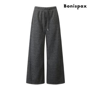 [보니스팍스(여성의류)]밴딩 스트링 와이드 트라우저 팬츠 XQ1PT001M0