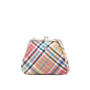 비비안웨스트우드 비비안 구체 모티프 체크 패턴 클러치 4B01001BWW01CV