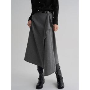 (356127SM03) [에잇세컨즈] 언발란스 비죠 스커트  그레이