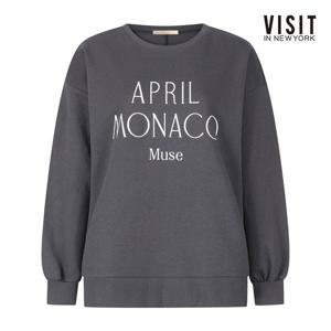 [비지트인뉴욕]모나코 레터링 맨투맨 티셔츠 V61TS03