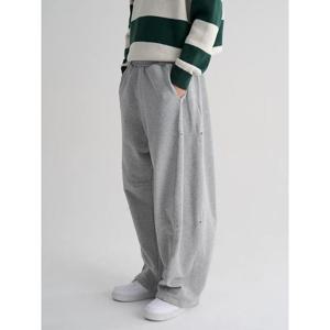 (456121SS43) [에잇세컨즈] 커브드 스냅 져지 밴딩 팬츠  그레이