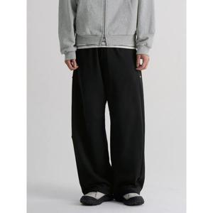 (456121SS45) [에잇세컨즈] 커브드 스냅 져지 밴딩 팬츠  블랙