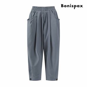 [보니스팍스] 와이드 배기핏 비조 버튼 팬츠 (XQ1PT012M0)