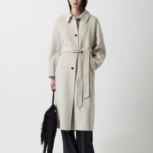 [주크] 셔츠카라 벨티드 핸드메이드 코트 Z254MSG540