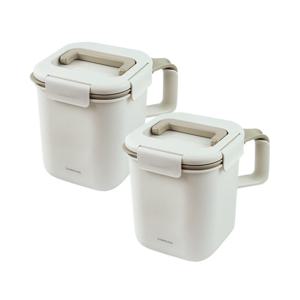 락앤락_투핸들 음식물쓰레기통 3L 베이지 x 2개