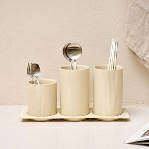 [모던하우스] 라인 3구 수저통 받침포함 아이보리