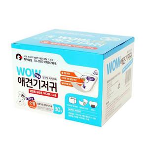 매너패드 와우 일자형 속 기저귀 소형 30매 리필용 애