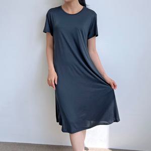 비욘드라이프 셀리나 가로줄 반팔 원피스 SD-230625