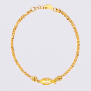 [베티블루] 995 999 24K 순금 두줄 행운 물고기 여성 여자 7.5g 금 팔찌