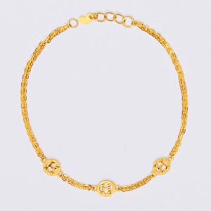 [베티블루] 995 999 24K 순금 트리플 포인트 H 여성 여자 7.5g 금 팔찌