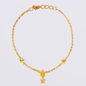 [베티블루] 995 999 24K 순금 트리플 드롭 스타 별 여성 여자 7.5g 금 팔찌