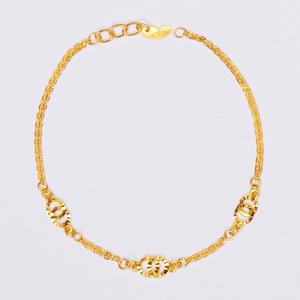 [베티블루] 995 999 24K 순금 트리플 더블 써클 여성 여자 7.5g 금 팔찌