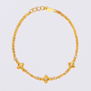 [베티블루] 995 999 24K 순금 트리플 플라워 다트 여성 여자 7.5g 금 팔찌