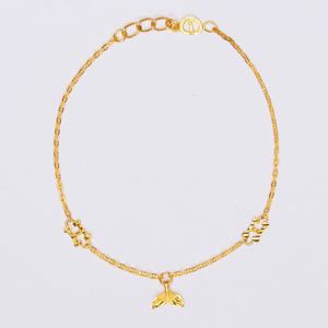 [베티블루] 995 999 24K 순금 돌고래 꼬리 포인트 H 여성 여자 7.5g 금 팔찌