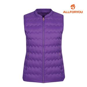 [올포유] 여성 물결 퀼팅 덕다운 베스트 AWQVM1161-604