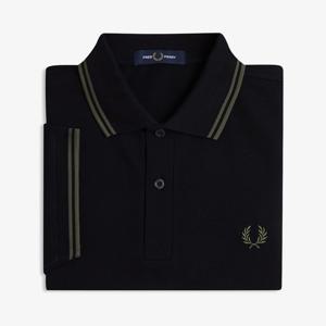 [공식][M3600] 트윈 팁 프레드페리 셔츠 - 블랙/필드그린 AFPM2613600-T44