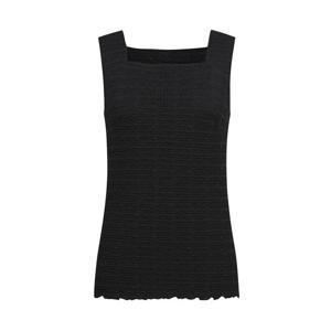 크로커다일레이디 셔링 텍스처 스퀘어넥 슬리브리스 탑_CLCMTS911