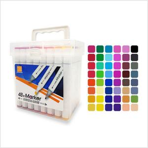 [블루마토]스탠드 유성 마카펜 사인펜 48색(TMP013)