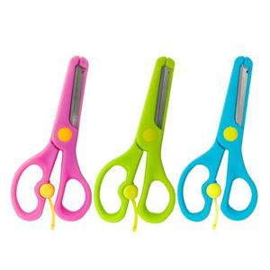 [블루마토]형광 어린이 안전가위(SCS005) (색상랜덤)