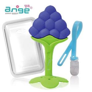 [앙쥬]앙쥬 포도 실리콘 치발기 (집게 + 케이스 포함)