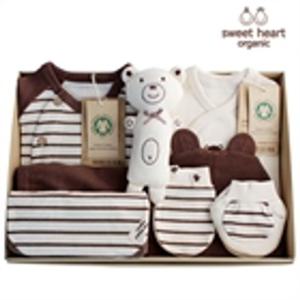 [스윗하트]스윗하트 오가닉 프리미엄 브라운곰 신생아 선물세트