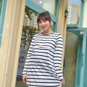 [마미누리]긴팔면단가라수유티 수유복