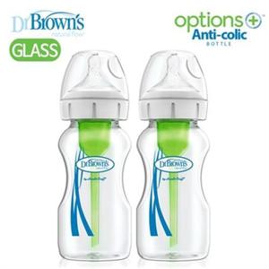[닥터브라운]닥터브라운 와이드넥 옵션스플러스 유리젖병 270ml(2P)
