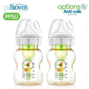 [닥터브라운]닥터브라운 와이드넥 옵션스플러스 PPSU젖병 150ml(2P)