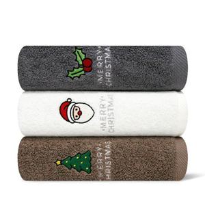 [송월타올]크리스마스 산타자수 150g 세면타올 1매