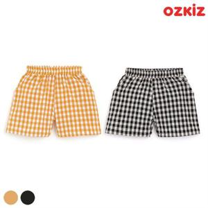 [오즈키즈]노란노란 남아여아 체크 여름 면반바지