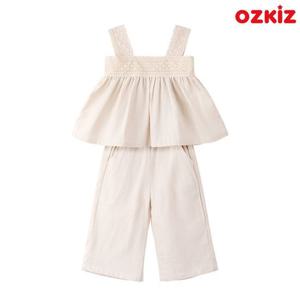 [오즈키즈]올리비아 여아 여름 린넨 상하복 세트